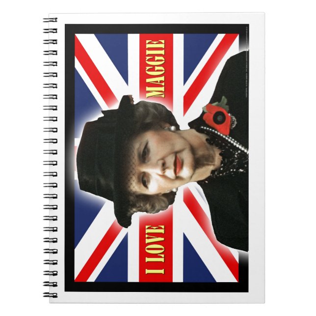 Cuaderno Margaret Thatcher me encanta Maggie (Frente)