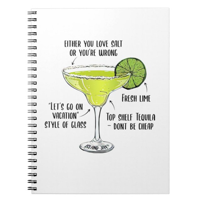 Cuaderno Margarita Concoction Stemless O Amas La Sal (Frente)