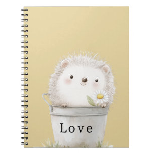 Cuaderno Margarita Flor de Erizo de Jardín Amarillo Dorado