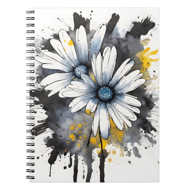 Cuaderno Margarita - Flores de acuarela (Frente)