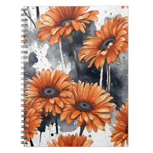 Cuaderno Margarita Gerbera - Flores de acuarela