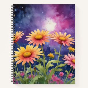 Cuaderno Margaritas Bajo las Estrellas