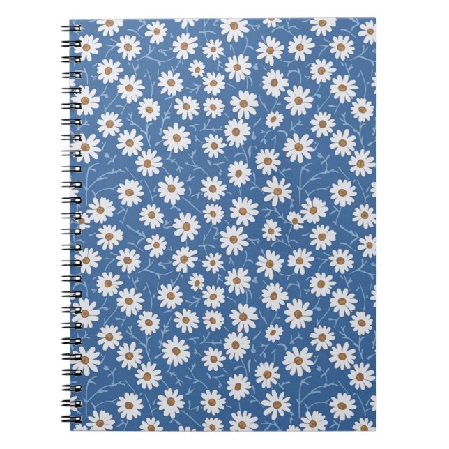 Cuaderno Margaritas del sueño índigo (Frente)
