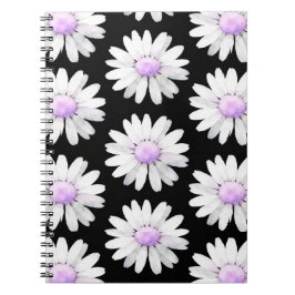 Cuaderno Margaritas Moradas Bonitas con Lunares