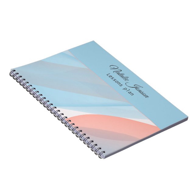 Cuaderno Margen azul marino coral nombre mínimo Espiral Pho (Lado Derecho)