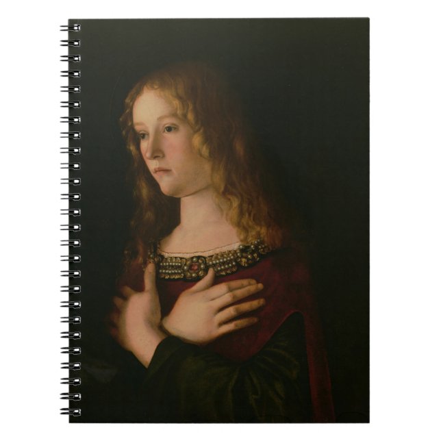 Cuaderno Maria Magdalena, detalle de la Virgen y del niño w (Frente)
