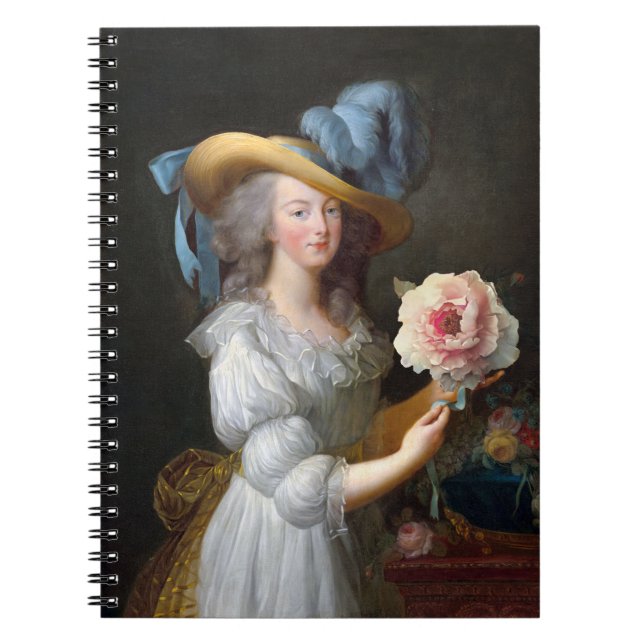 Cuaderno Marie Antoinette con peonía rosa (Frente)