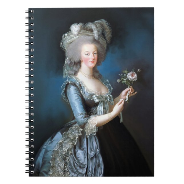 Cuaderno Marie Antoinette con un rosa (Frente)