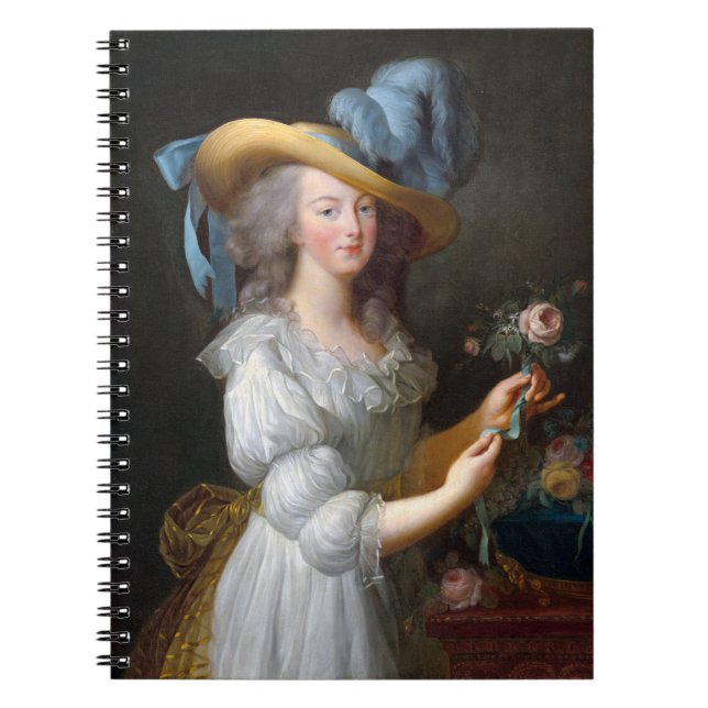 Cuaderno Marie Antoinette con un rosa (Frente)