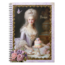 Cuaderno Marie Antoinette,French,Paris,tea,cake,roses 