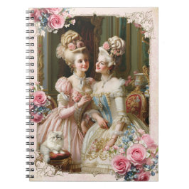 Cuaderno Marie Antoinette,French,Paris,tea,cat,roses  メモ帳