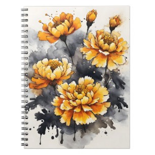 Cuaderno Marigold - Flores de acuarela