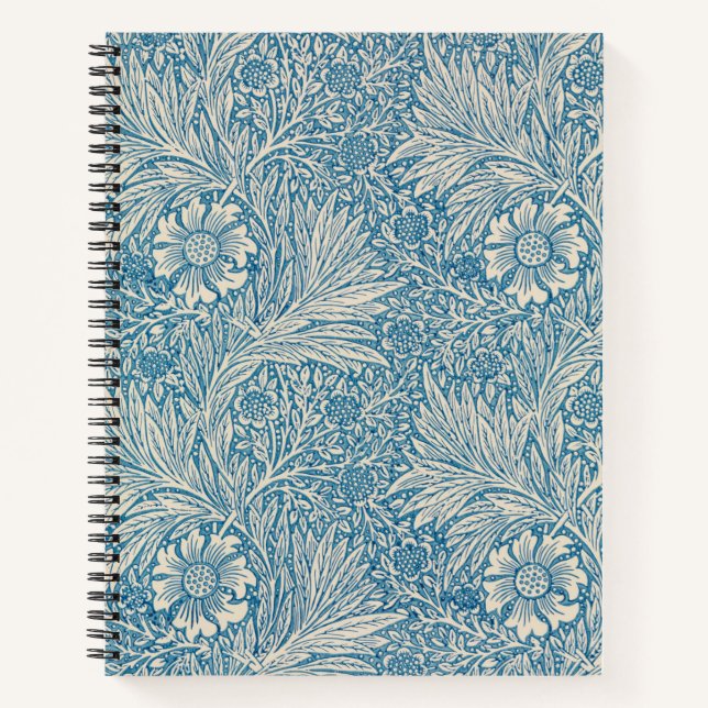 Cuaderno Marigoldes Azules (por William Morris) (Anverso)