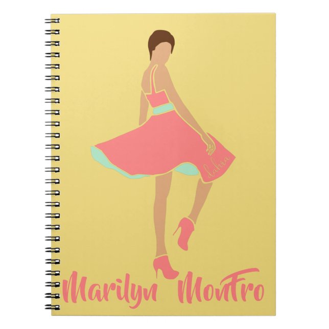 Cuaderno Marilyn MonFRO AFRoCA Afro África Mujer negra (Frente)