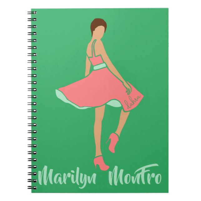 Cuaderno Marilyn MonFRO AFRoCA Afro África Mujer negra (Frente)