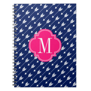 Cuaderno Marina de guerra femenina y flechas rosadas de