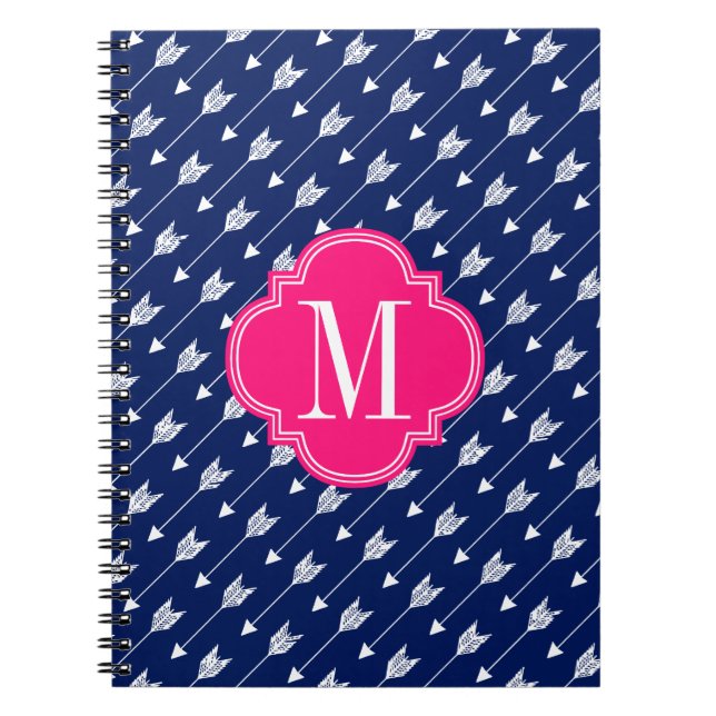 Cuaderno Marina de guerra femenina y flechas rosadas de (Frente)