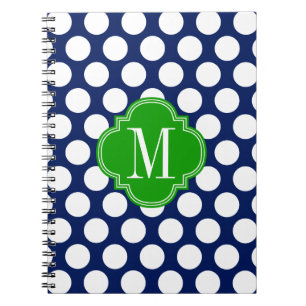 Cuaderno Marina de guerra femenina y puntos grandes verdes