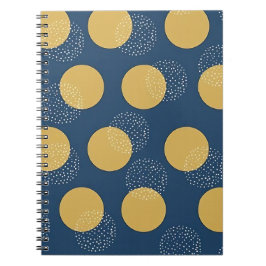 Cuaderno Marina moderna y lunares dorados