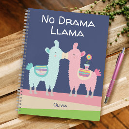 Cuaderno Marina Rosa No Drama Llama a Escuela de Nombres Pe