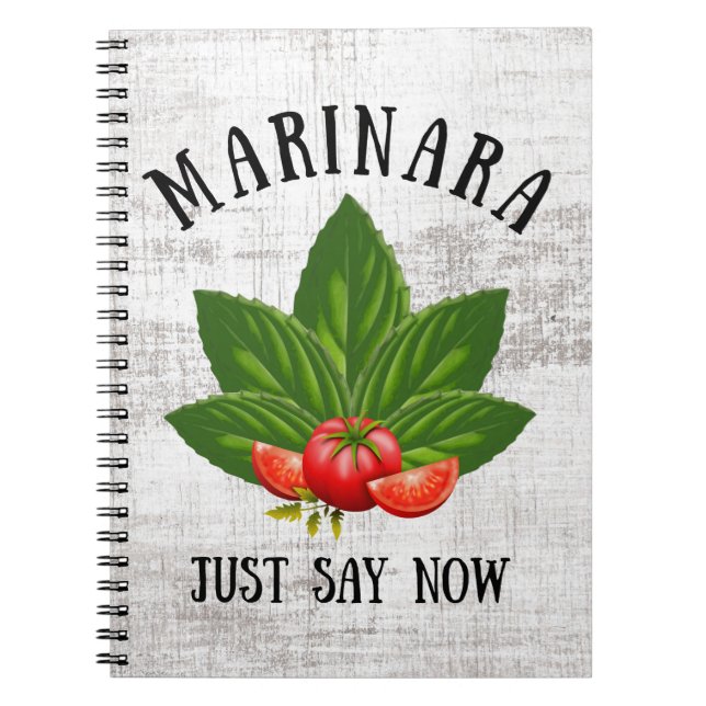 Cuaderno Marinara: Ahora Italia Basil deja tomates (Frente)