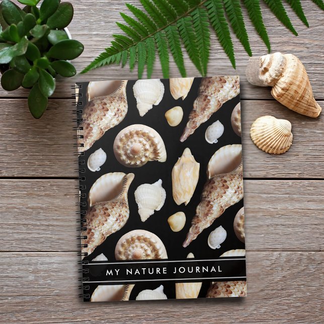 Cuaderno Marinas tropicales de época del Sudeste Asiático (Tropical Vintage Seashells of Southeast Asia Journal Cover Photo)