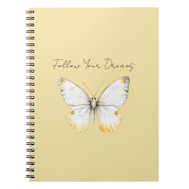 Cuaderno Mariposa Amarilla Blanca (Frente)