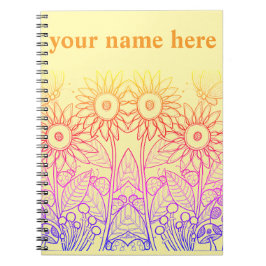 Cuaderno Mariposa Arcoiris Ombre y Ladybugs