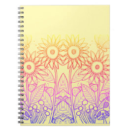 Cuaderno Mariposa Arcoiris Ombre y Ladybugs