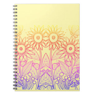 Cuaderno Mariposa Arcoiris Ombre y Ladybugs