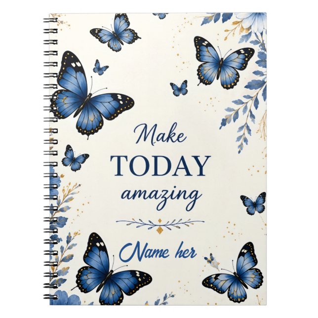 Cuaderno Mariposa Azul (Frente)