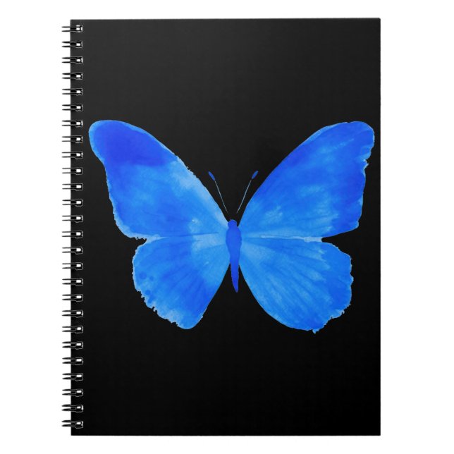 Cuaderno Mariposa azul (BLK BKGRD) (Frente)