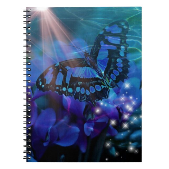 Cuaderno Mariposa azul mágica (Frente)