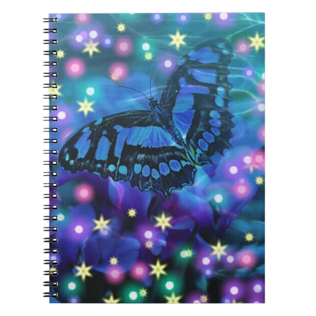 Cuaderno Mariposa azul mágica (Frente)
