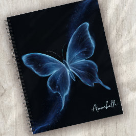 Cuaderno Mariposa azul monograma