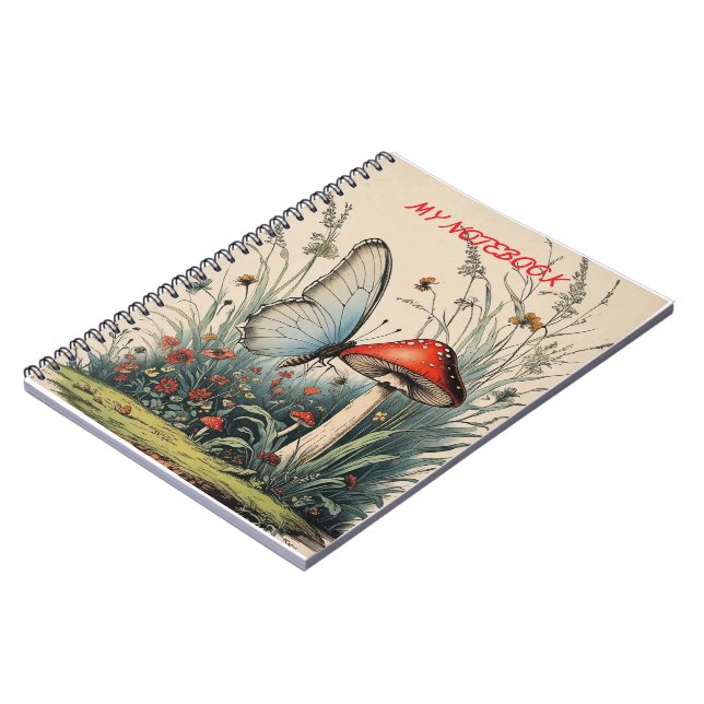 Cuaderno Mariposa Bajo la Flor (Lado Izquierdo)