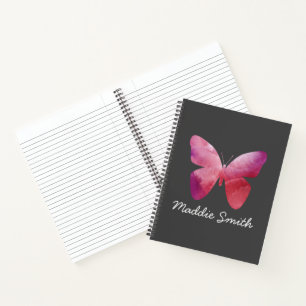 Cuaderno Mariposa capilar rosa
