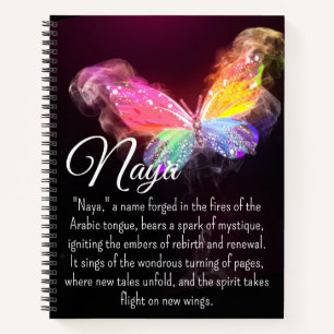 Cuaderno Mariposa color agua brillante
