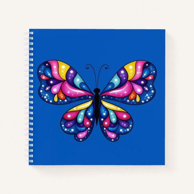 Cuaderno Mariposa Colorida Vibrante (Anverso)