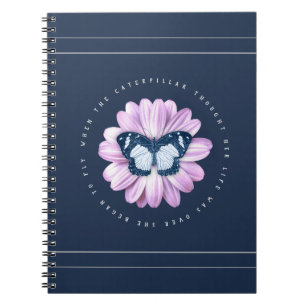 Cuaderno Mariposa cúrcuta en cita Inspiradora de margarita 