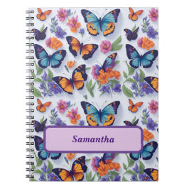 Cuaderno Mariposa de Ala Brillante y Hermosa que Revolotea 