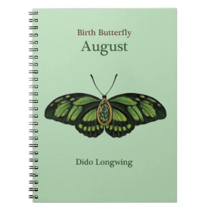 Cuaderno Mariposa de Birth Gemstone (agosto) - Dido Longwin