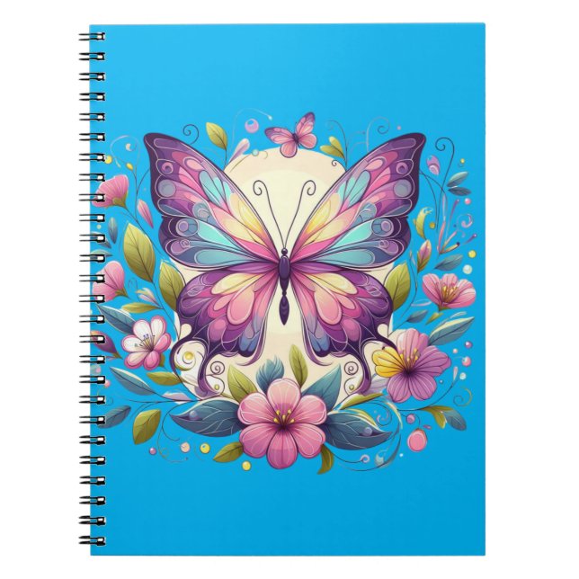 Cuaderno Mariposa de colores vivos (Frente)