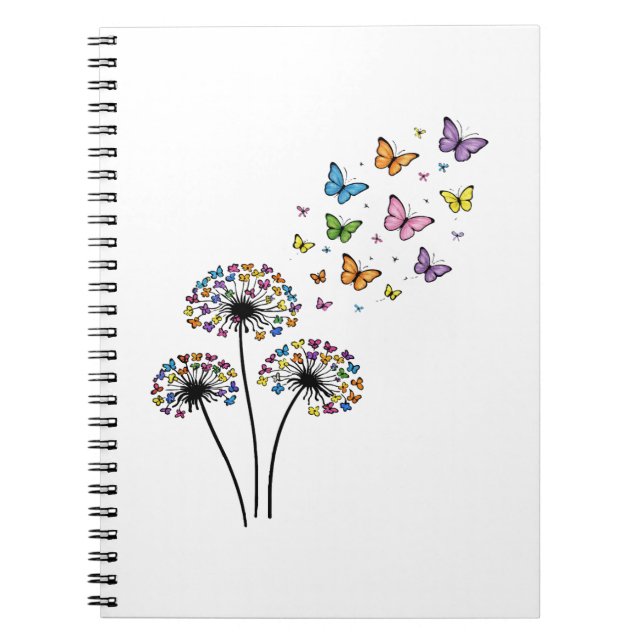 Cuaderno Mariposa de diente de león fluye (Frente)