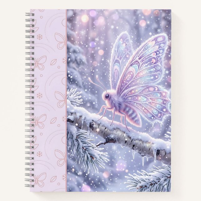 Cuaderno Mariposa de Encantamiento Invernal (Anverso)