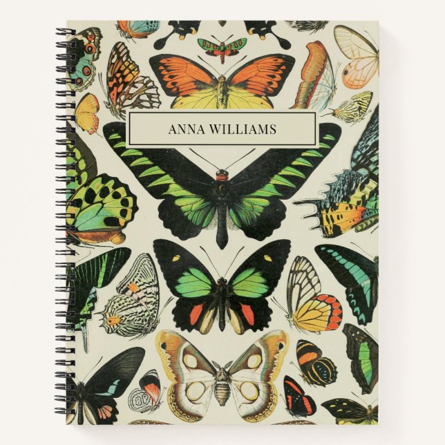 Cuaderno Mariposa de época personalizada (Anverso)