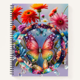Cuaderno Mariposa de flores