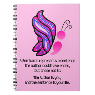 Cuaderno Mariposa de la conciencia del suicidio/de la