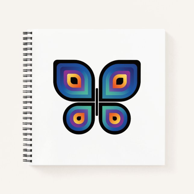 Cuaderno Mariposa de la llama del pavo real (Anverso)