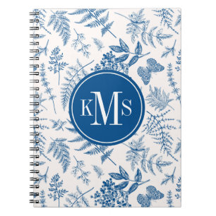 Cuaderno Mariposa de los Jardínes Azules y patrón de jardín